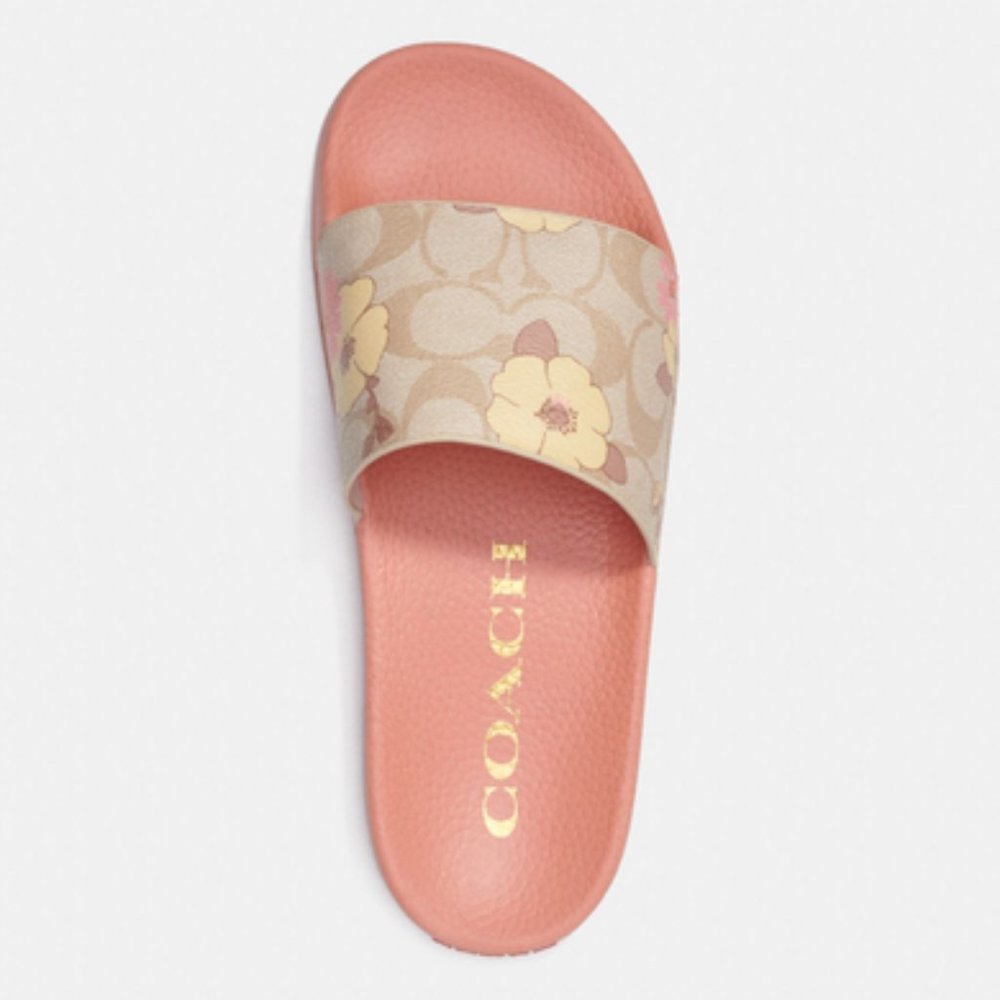 NWT Coach Uli Sport Slide In Signature Canvas With Floral Cluster Print - CI123 - Picture 3 of 4